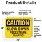 Signmission Slow Down Pedestrian Traffic Caution Sign, Vinyl Decal, 24in W x 18in L, 2PK OS-2PACK-CS-D-1824-L-19232 - alternate 3